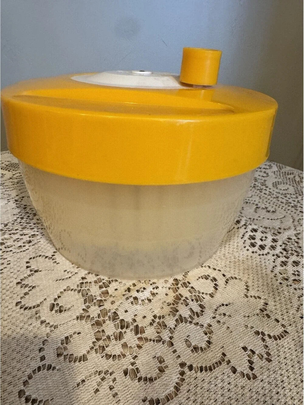 Triumph Brevet Salad Spinner Yellow 7220266 Complete FRANCE VTG Retro Kitchen